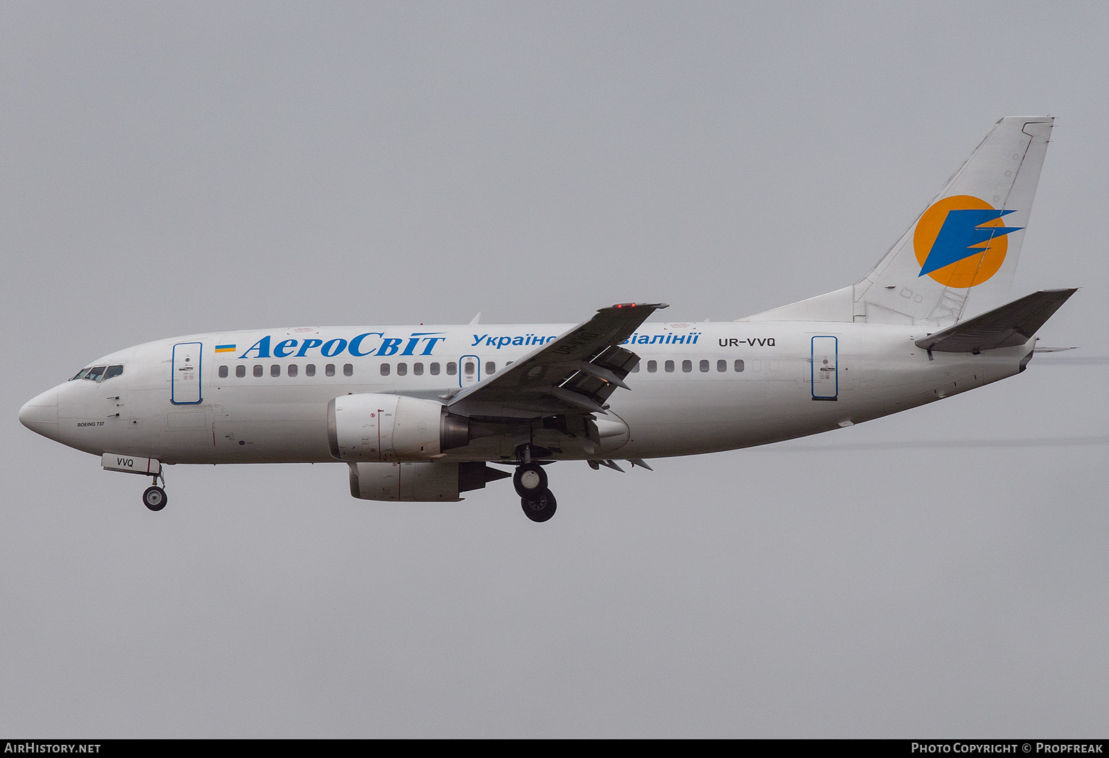 Aircraft Photo of UR-VVQ | Boeing 737-5L9 | AeroSvit Ukrainian Airlines | AirHistory.net #587493