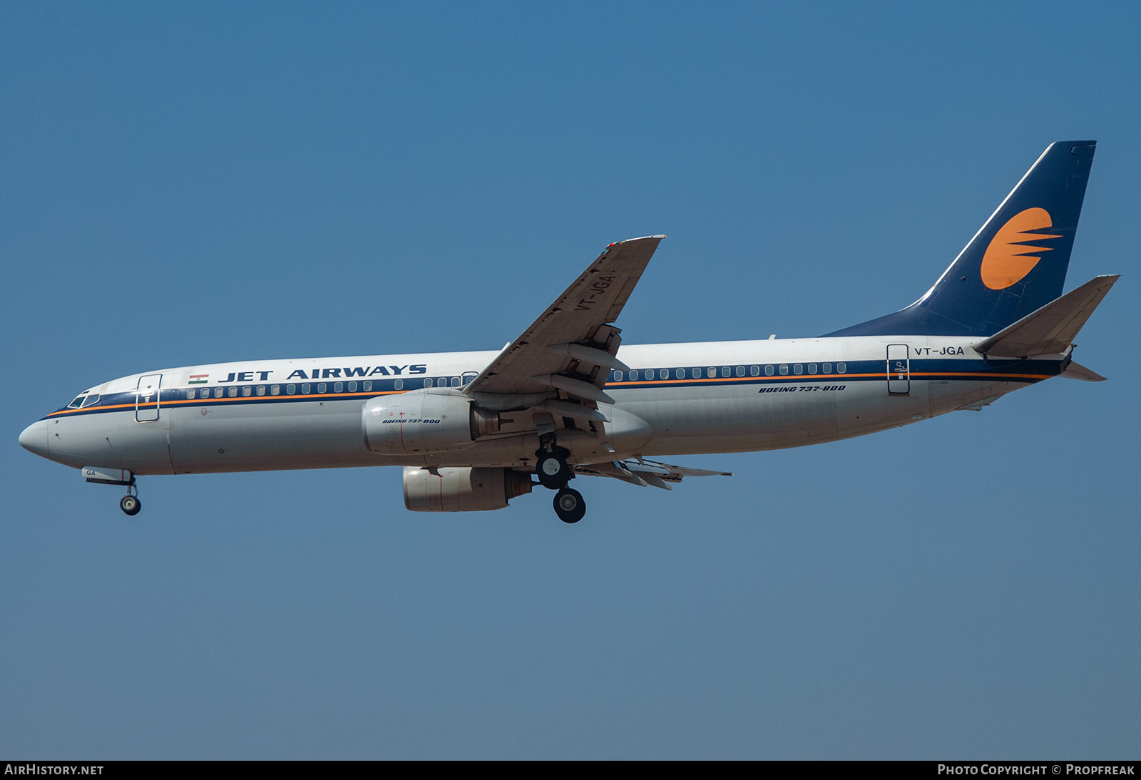 Aircraft Photo of VT-JGA | Boeing 737-85R | Jet Airways | AirHistory.net #587500