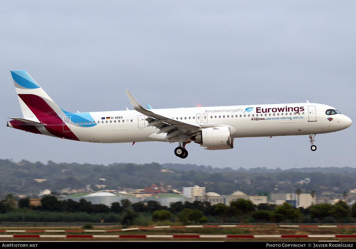 Aircraft Photo of D-AEEA | Airbus A321-271NX | Eurowings | AirHistory.net #587621
