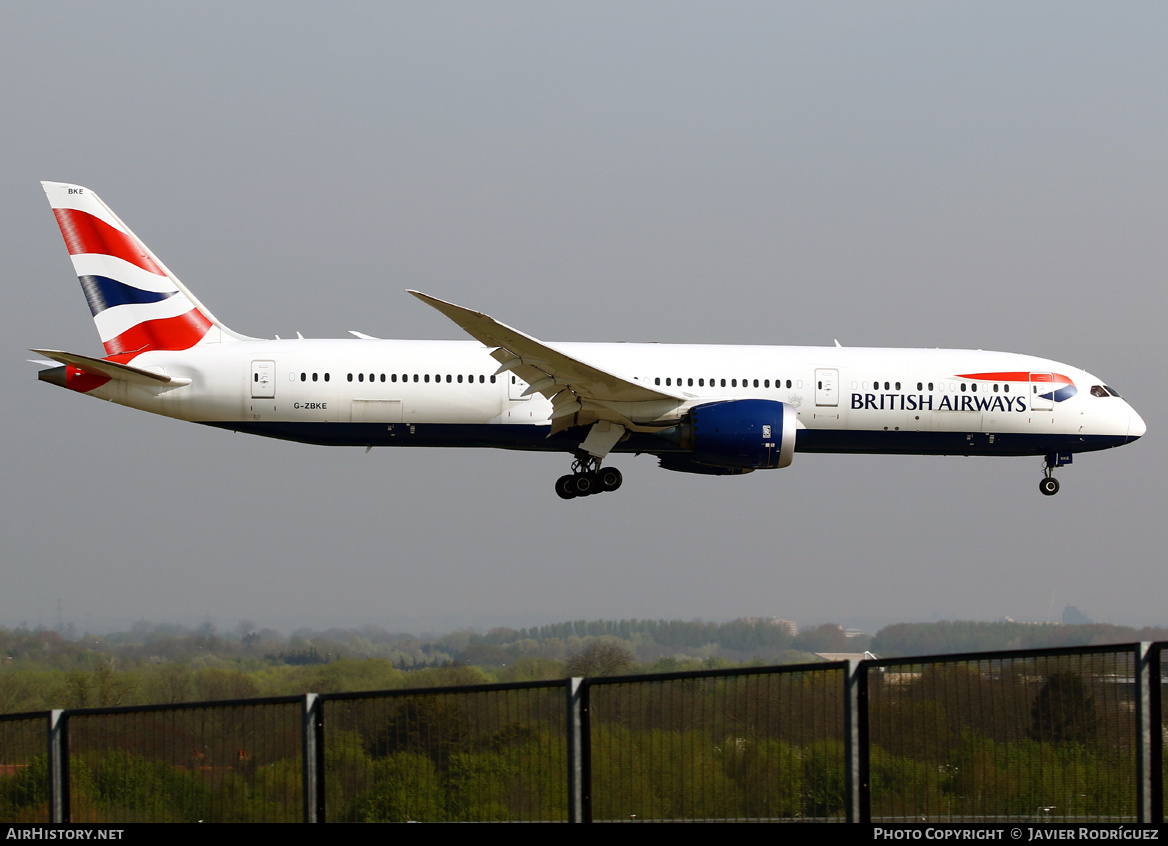 Aircraft Photo of G-ZBKE | Boeing 787-9 Dreamliner | British Airways | AirHistory.net #587678