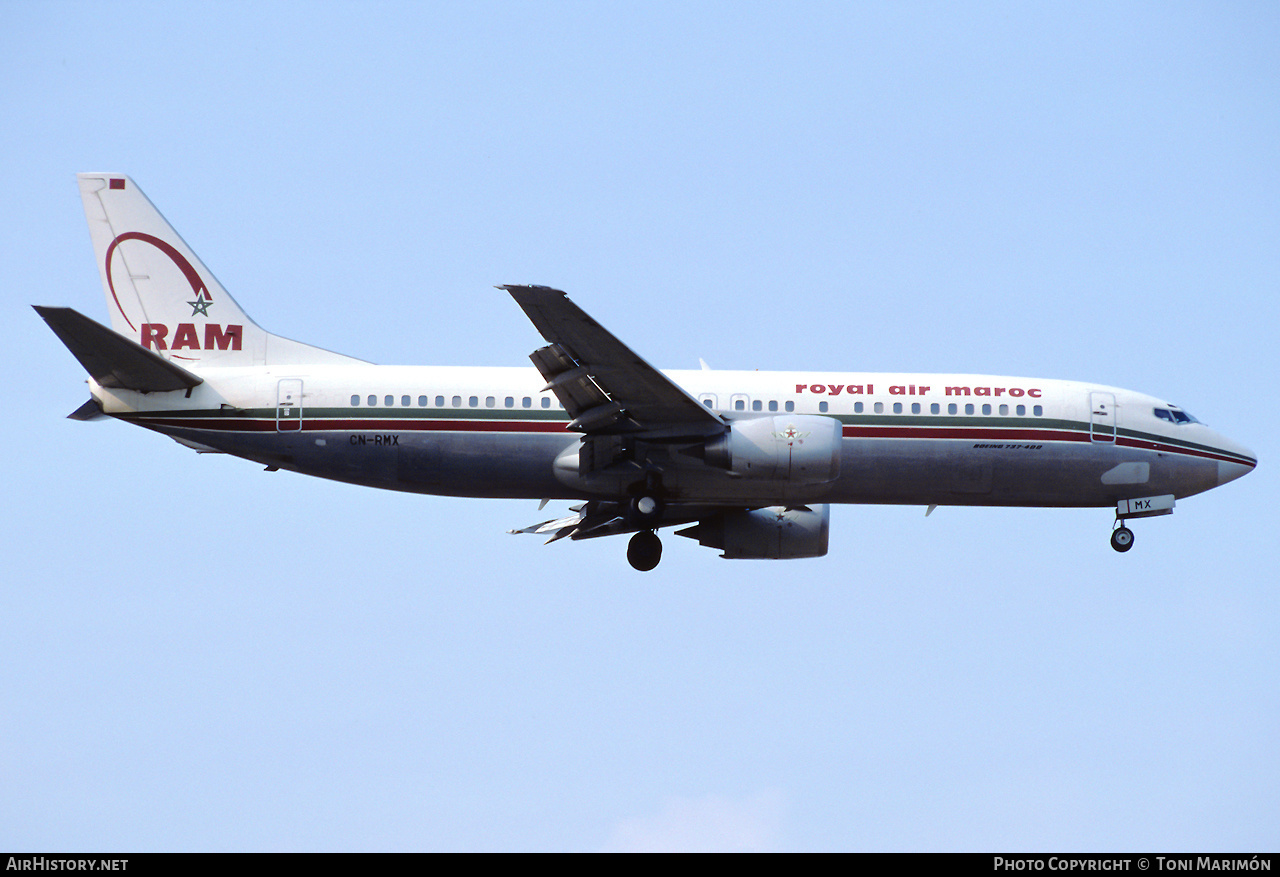 Aircraft Photo of CN-RMX | Boeing 737-4B6 | Royal Air Maroc - RAM | AirHistory.net #587791