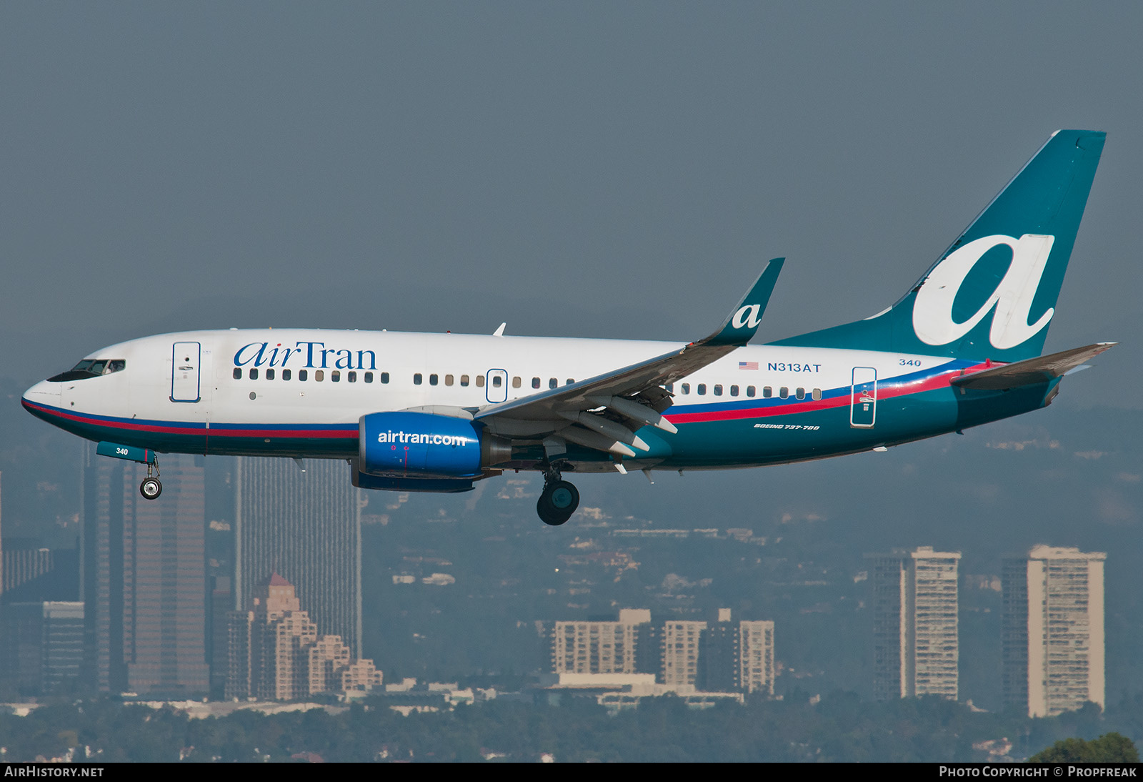 Aircraft Photo of N313AT | Boeing 737-7BD | AirTran | AirHistory.net #587867