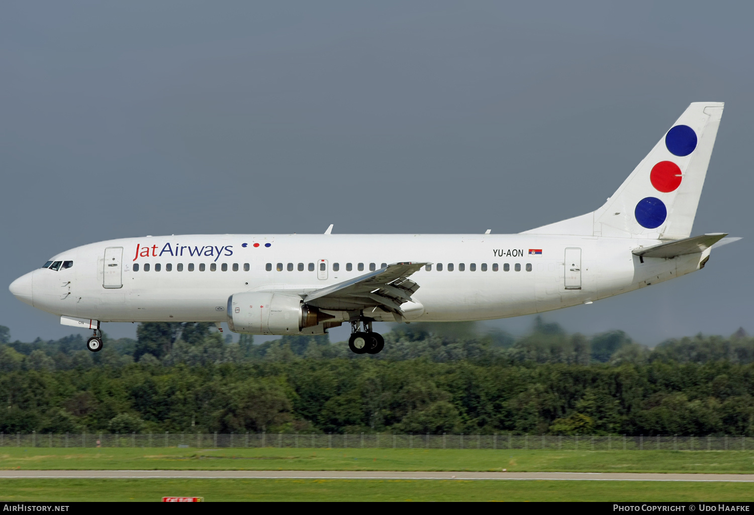Aircraft Photo of YU-AON | Boeing 737-3Q4 | Jat Airways | AirHistory.net #587992
