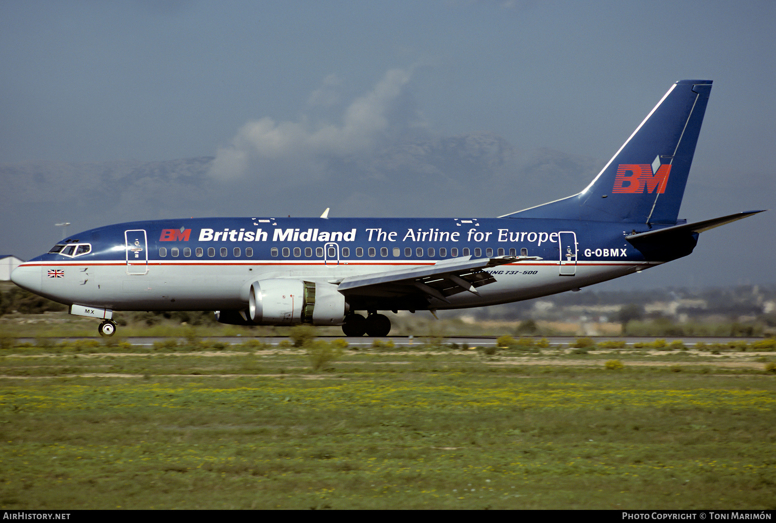Aircraft Photo of G-OBMX | Boeing 737-59D | British Midland Airways - BMA | AirHistory.net #588004