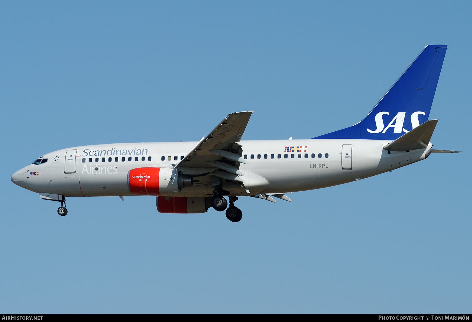 Aircraft Photo of LN-RPJ | Boeing 737-783 | Scandinavian Airlines - SAS | AirHistory.net #588020