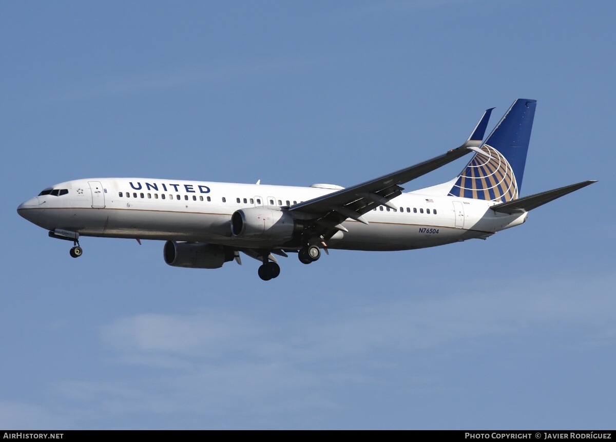 Aircraft Photo of N76504 | Boeing 737-824 | United Airlines | AirHistory.net #588242