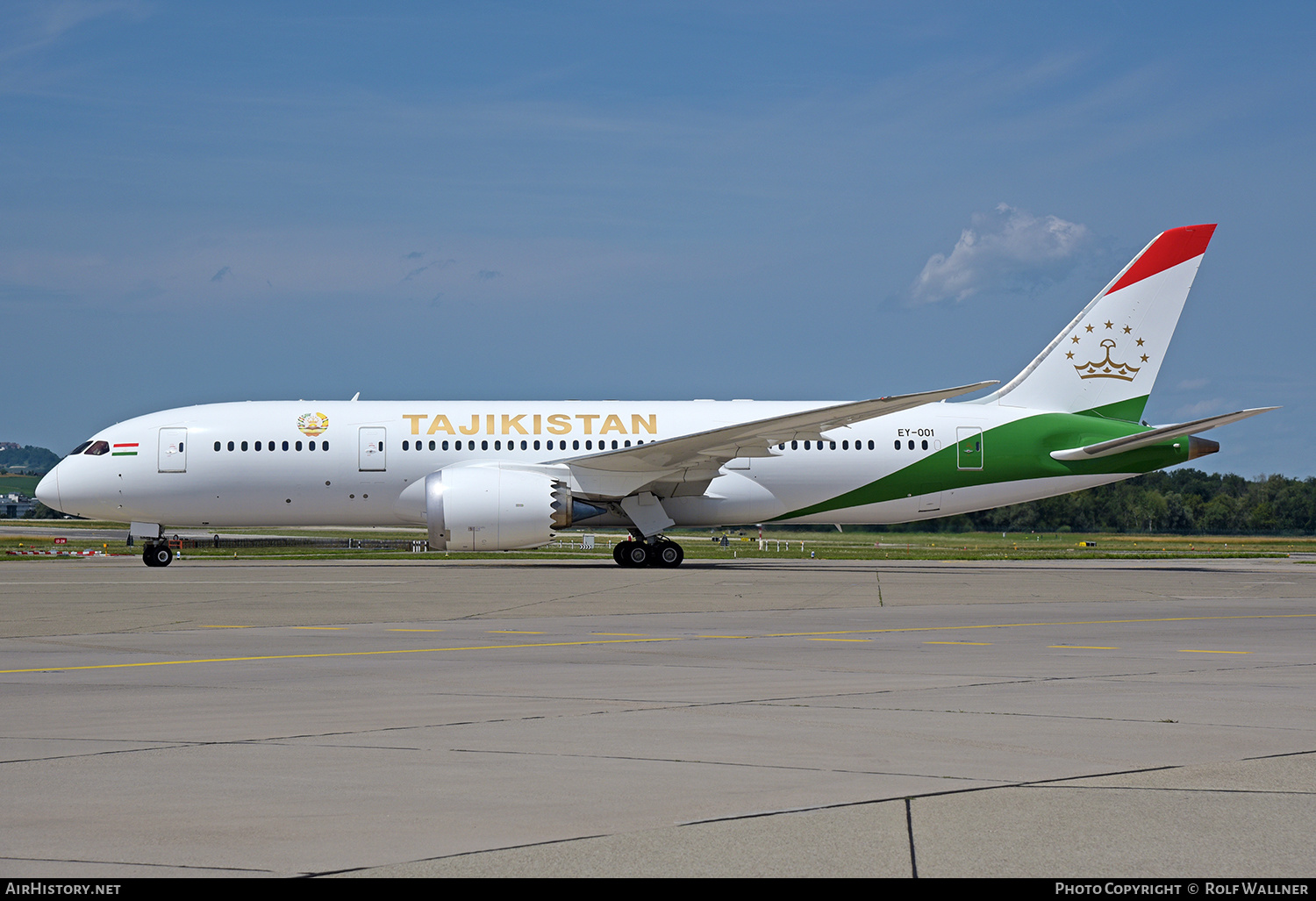 Aircraft Photo of EY-001 | Boeing 787-8 Dreamliner | Tajikistan Government | AirHistory.net #588438