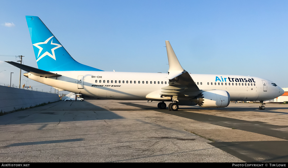 Aircraft Photo of 9H-CHI | Boeing 737-8 Max 8 | Air Transat | AirHistory.net #588546