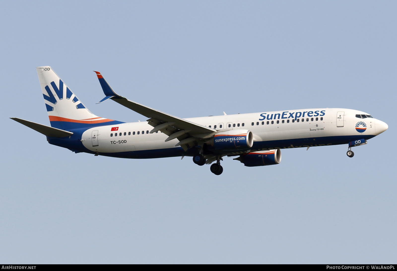 Aircraft Photo of TC-SOD | Boeing 737-800 | SunExpress | AirHistory.net #588633