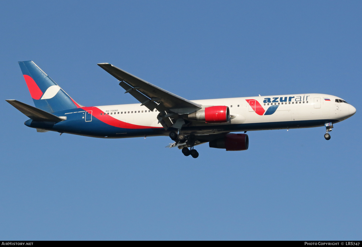 Aircraft Photo of RA-73080 | Boeing 767-3Y0/ER | Azur Air | AirHistory.net #588649