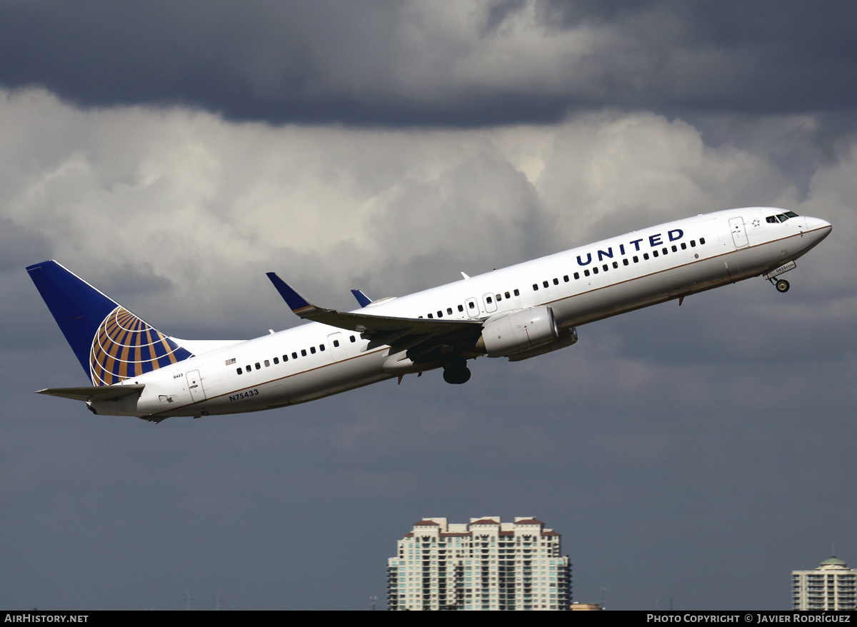 Aircraft Photo of N75433 | Boeing 737-924/ER | United Airlines | AirHistory.net #588693