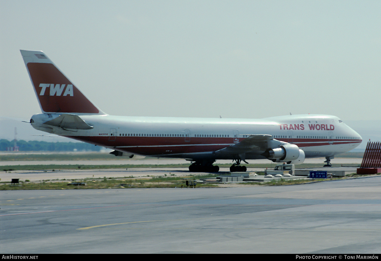 Aircraft Photo of N93104 | Boeing 747-131 | Trans World Airlines - TWA | AirHistory.net #588890