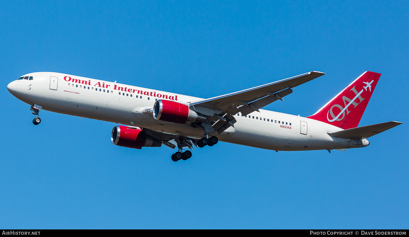 Aircraft Photo of N351AX | Boeing 767-33A/ER | Omni Air International - OAI | AirHistory.net #588896