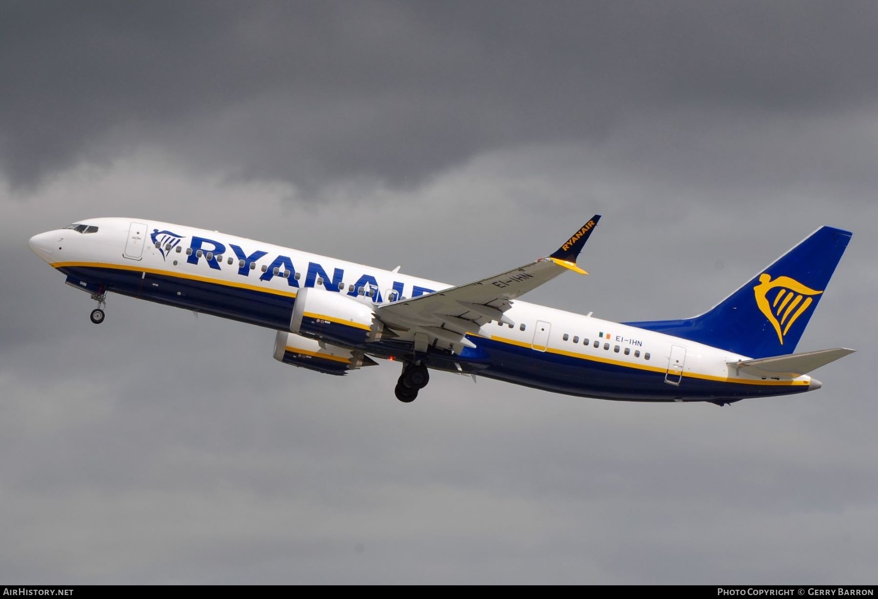 Aircraft Photo of EI-IHN | Boeing 737-8200 Max 200 | Ryanair | AirHistory.net #588899
