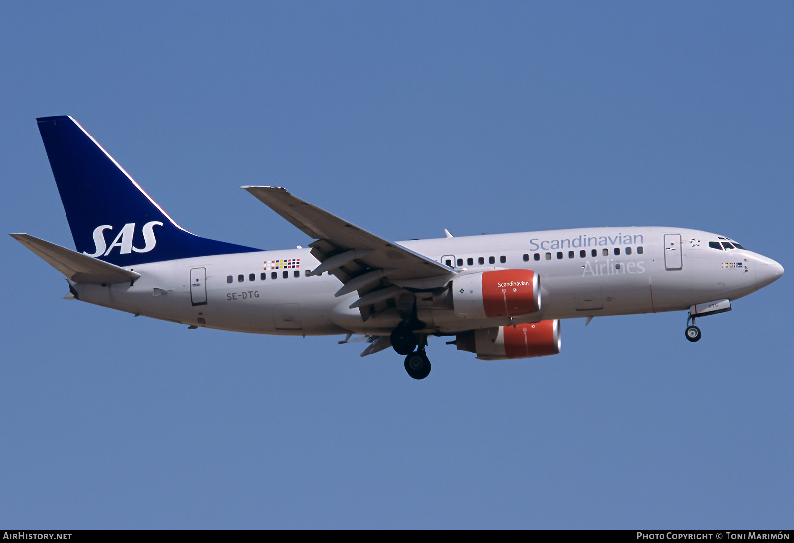 Aircraft Photo of SE-DTG | Boeing 737-783 | Scandinavian Airlines - SAS | AirHistory.net #589005