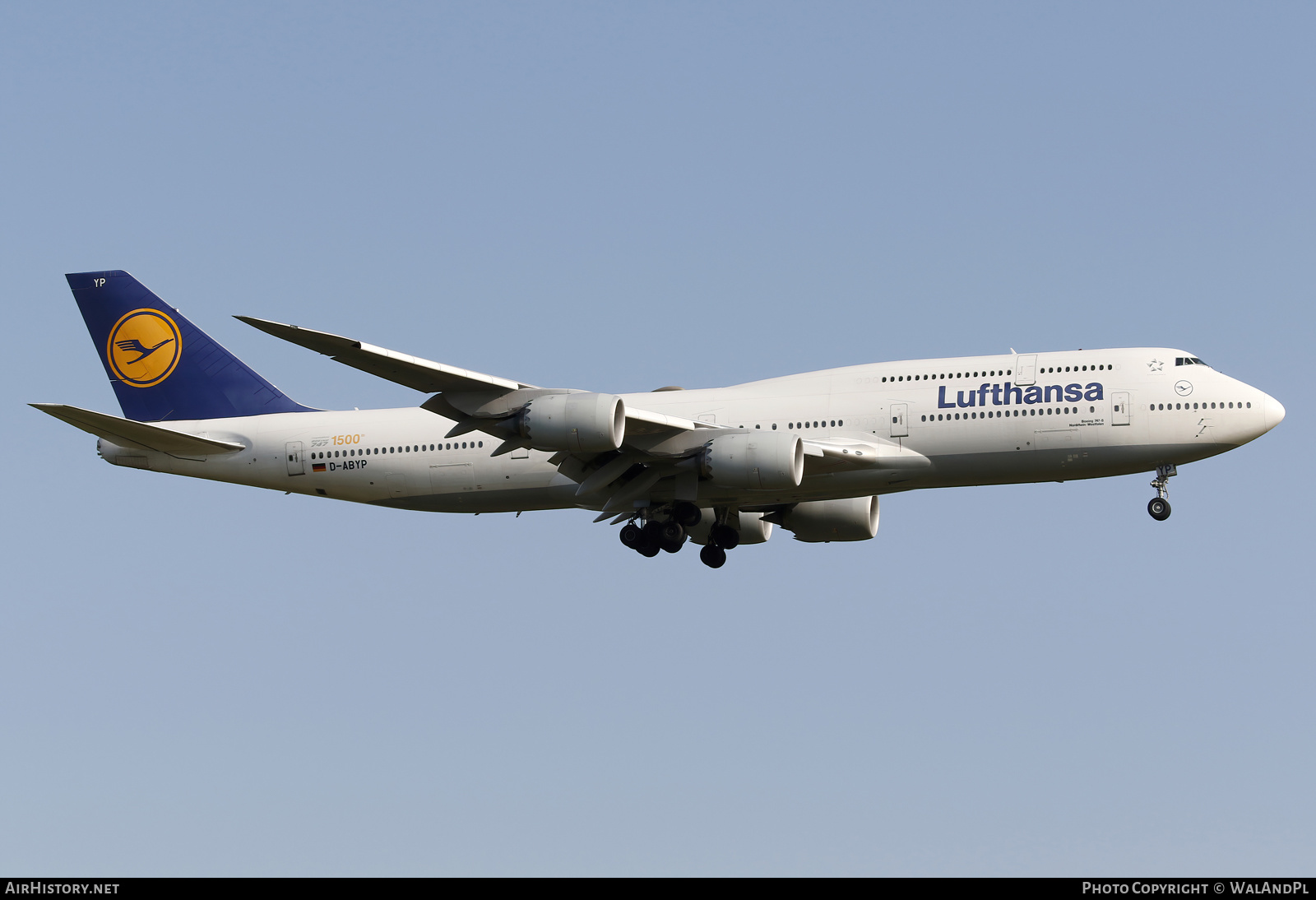 Aircraft Photo of D-ABYP | Boeing 747-830 | Lufthansa | AirHistory.net #589035