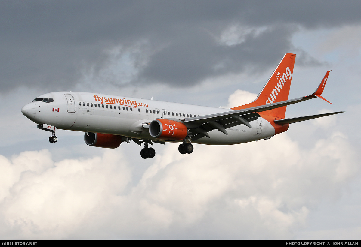 Aircraft Photo of C-FYJD | Boeing 737-8Q8 | Sunwing Airlines | AirHistory.net #589055