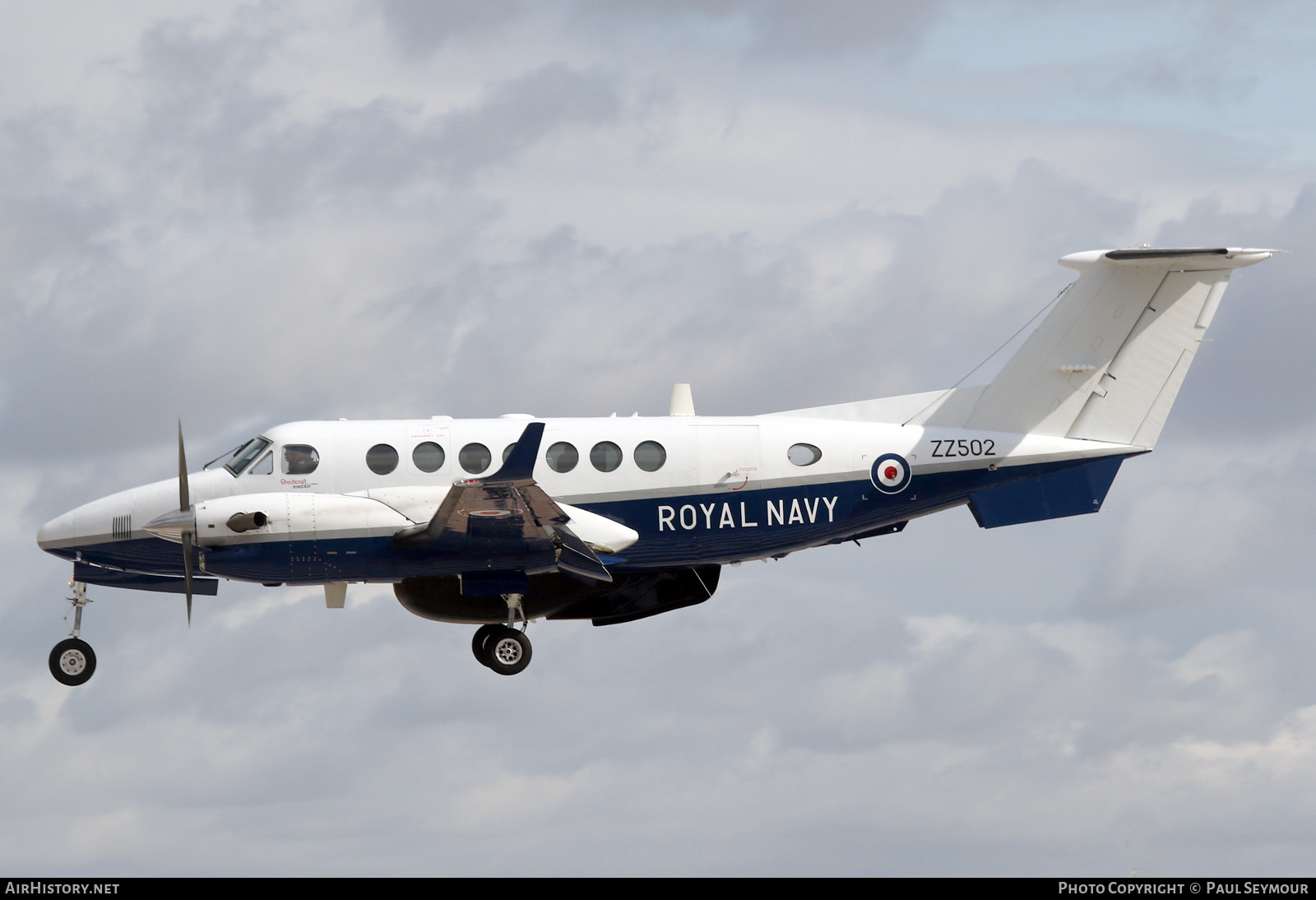 Aircraft Photo of ZZ502 | Hawker Beechcraft 350CER Avenger T1 (300C) | UK - Navy | AirHistory.net #589226