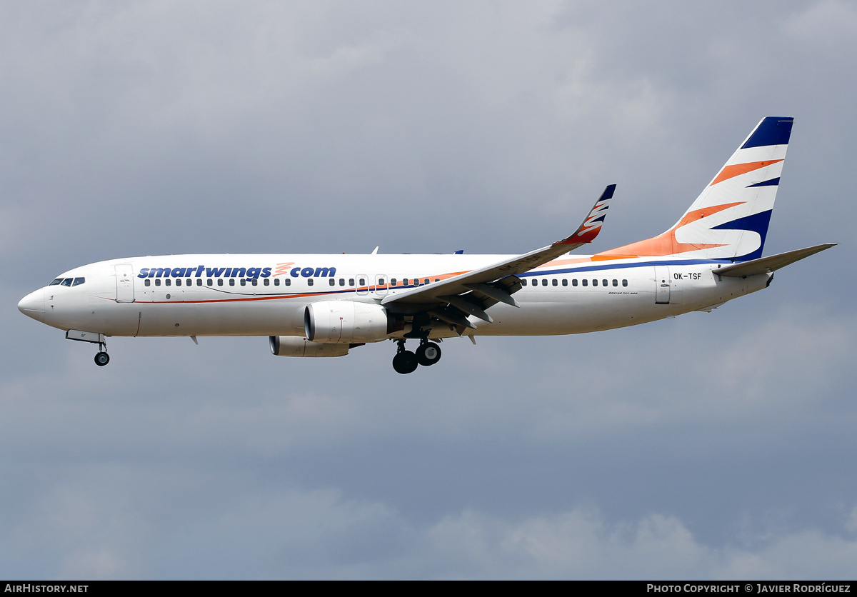 Aircraft Photo of OK-TSF | Boeing 737-8GJ | Smartwings | AirHistory.net #589264