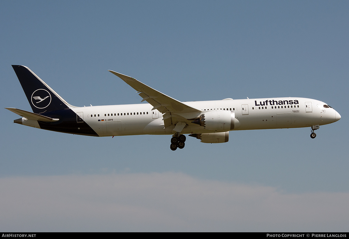 Aircraft Photo of D-ABPB | Boeing 787-9 Dreamliner | Lufthansa | AirHistory.net #589268