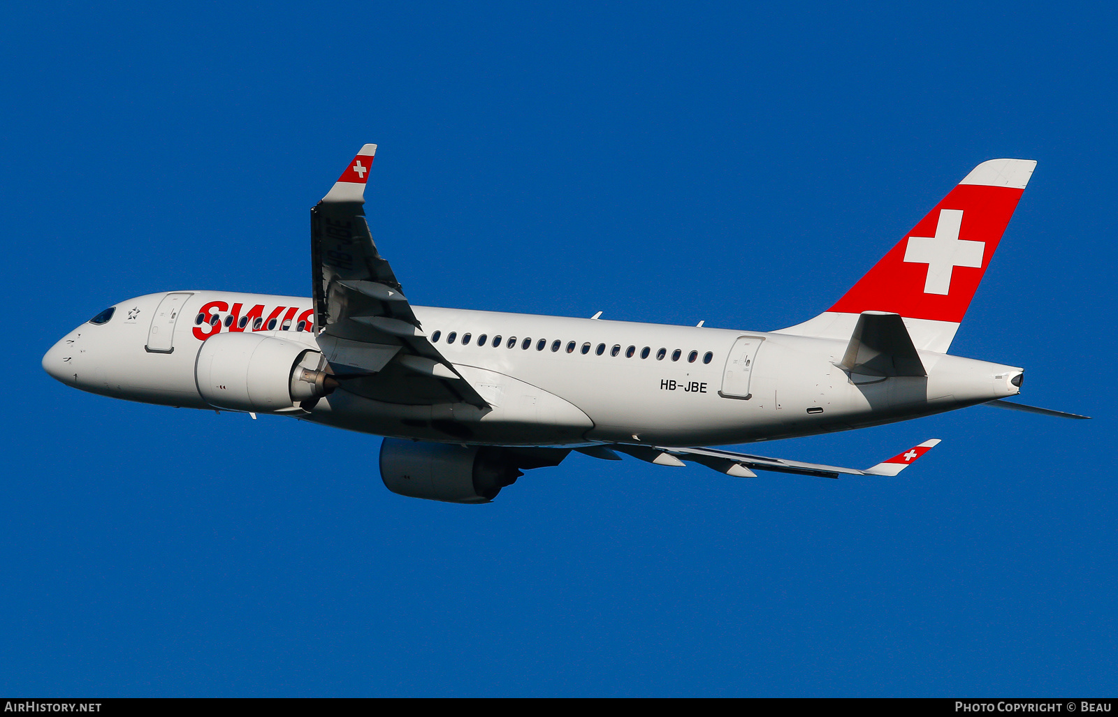 Aircraft Photo of HB-JBE | Bombardier CSeries CS100 (BD-500-1A10) | Swiss International Air Lines | AirHistory.net #589472