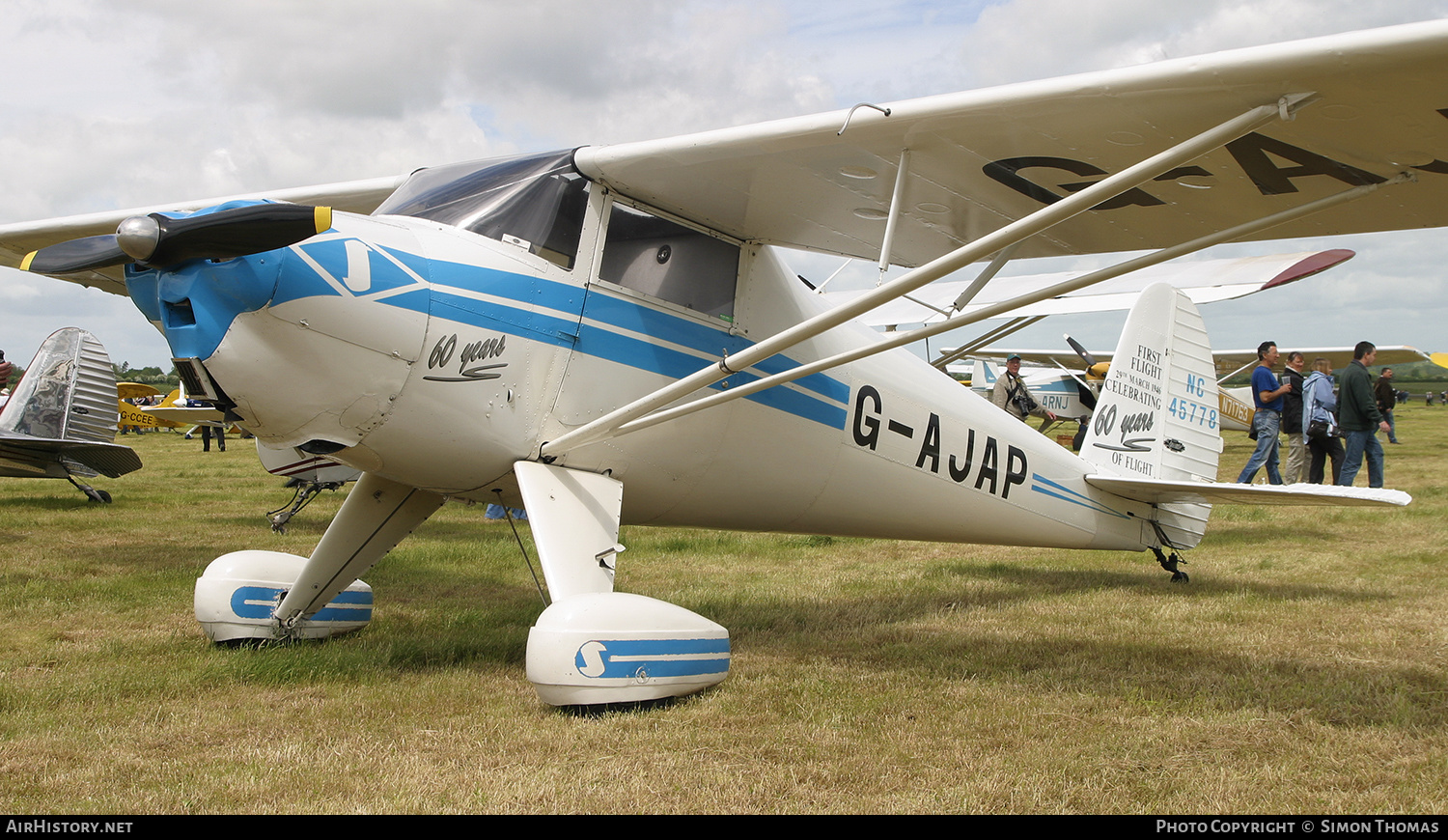 Aircraft Photo of G-AJAP / NC45778 | Luscombe 8A Silvaire | AirHistory.net #589516