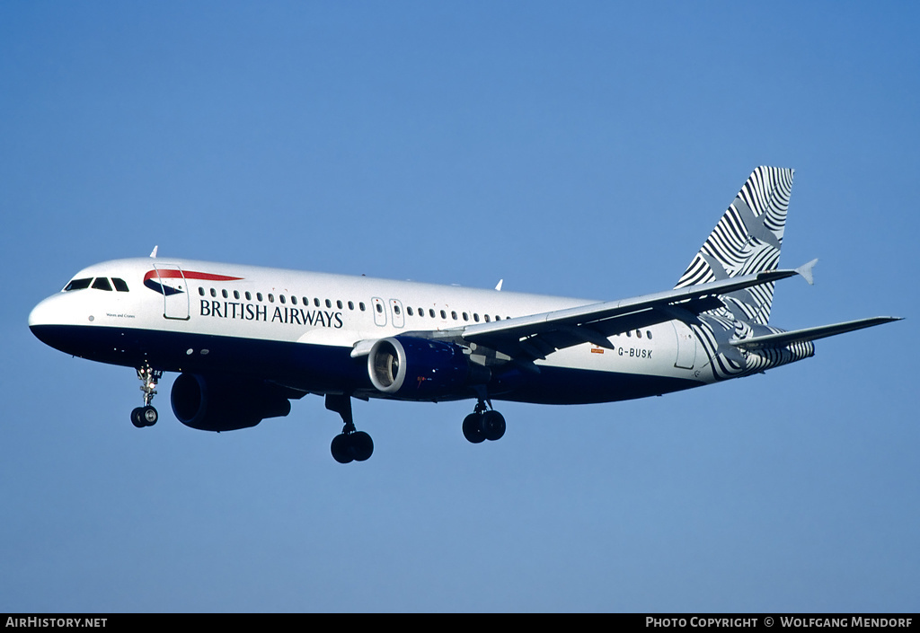 Aircraft Photo of G-BUSK | Airbus A320-211 | British Airways | AirHistory.net #589546