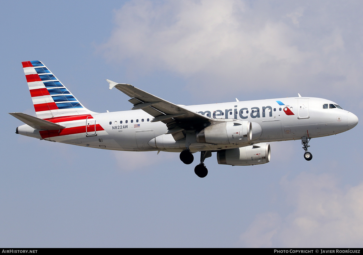 Aircraft Photo of N822AW | Airbus A319-132 | American Airlines | AirHistory.net #589596