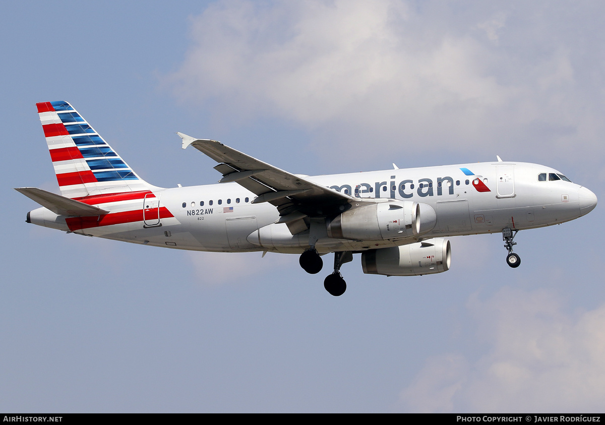 Aircraft Photo of N822AW | Airbus A319-132 | American Airlines | AirHistory.net #589596