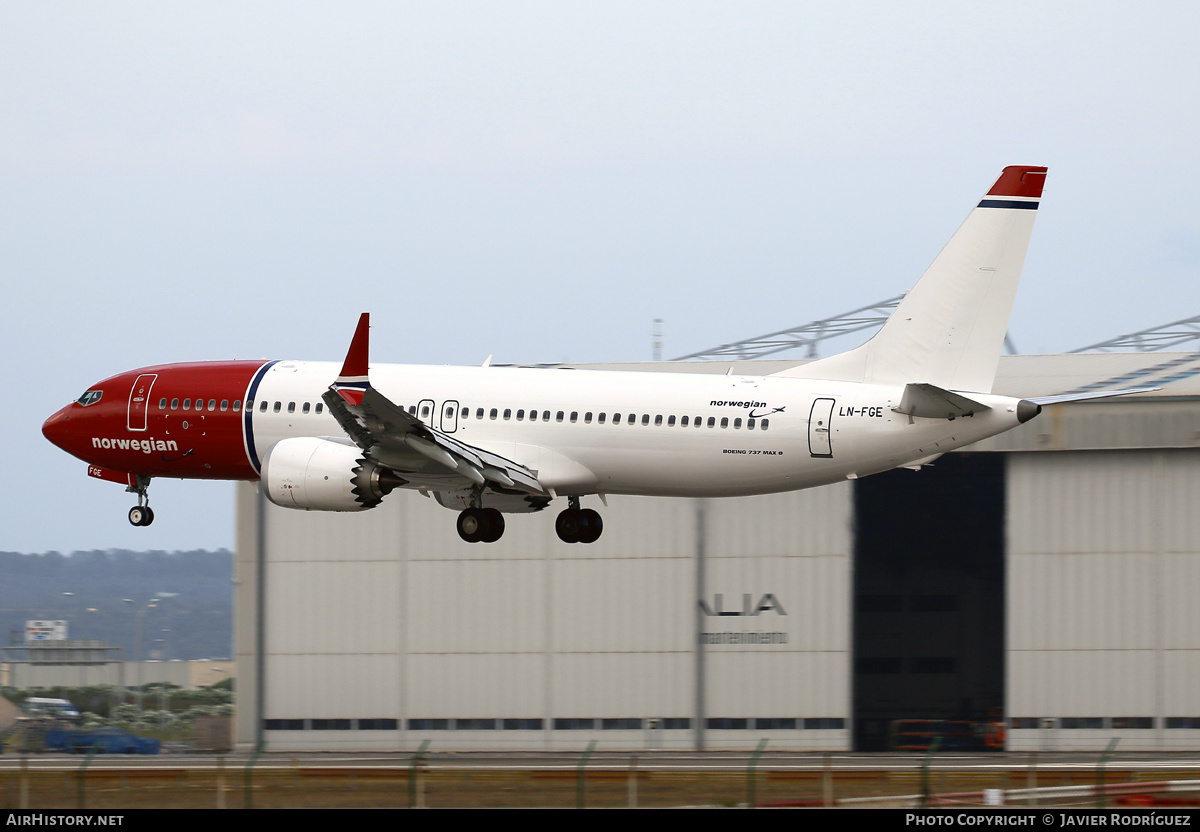Aircraft Photo of LN-FGE | Boeing 737-8 Max 8 | Norwegian | AirHistory.net #589606