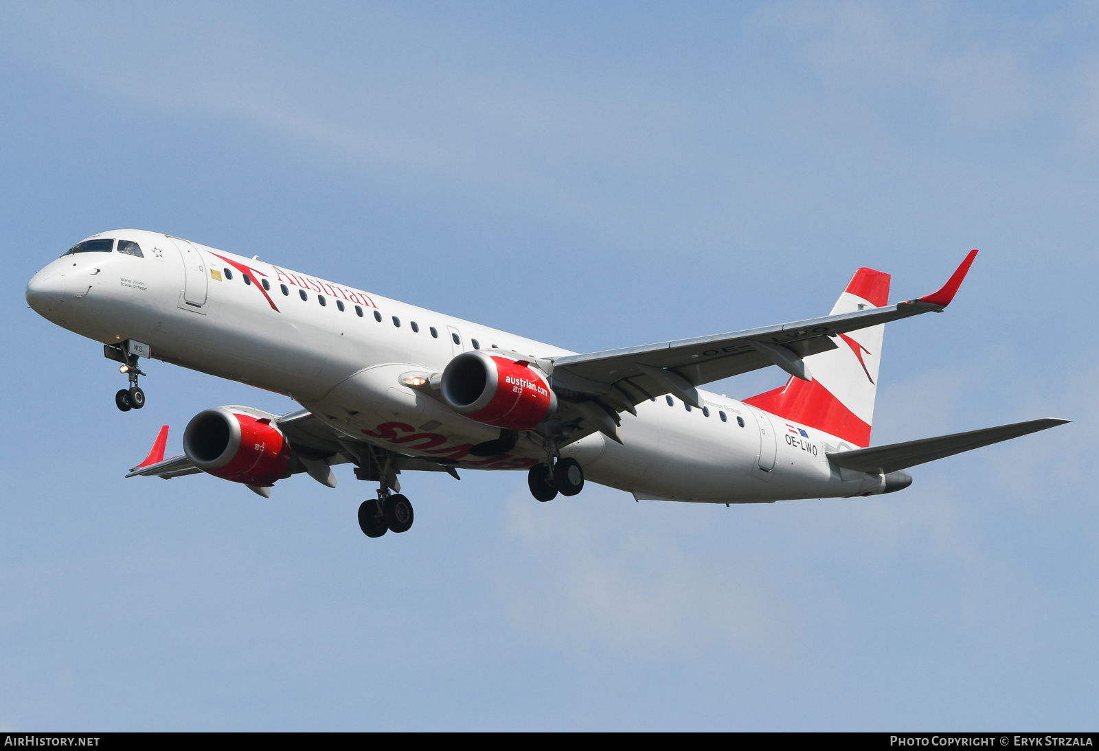 Aircraft Photo of OE-LWO | Embraer 195LR (ERJ-190-200LR) | Austrian Airlines | AirHistory.net #589629