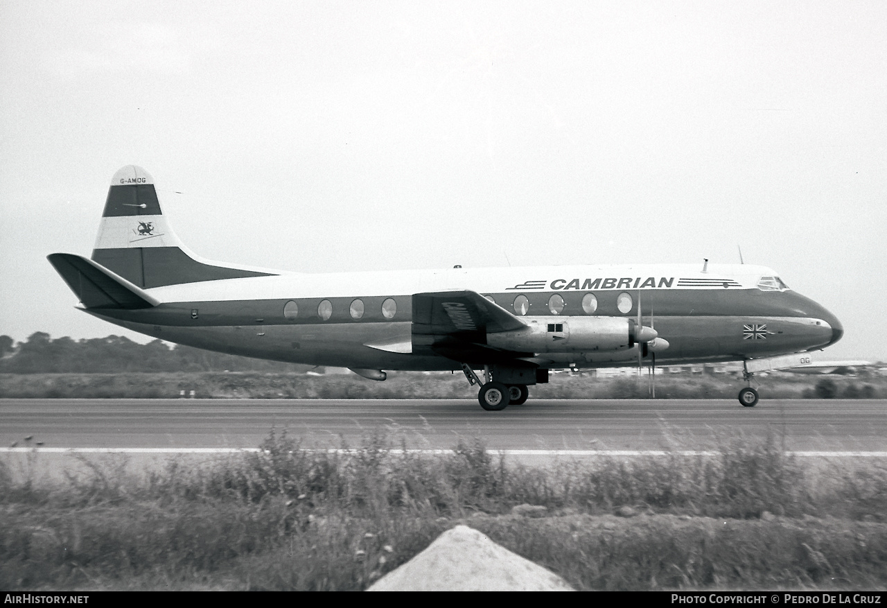 Aircraft Photo of G-AMOG | Vickers 701 Viscount | Cambrian Airways | AirHistory.net #589789