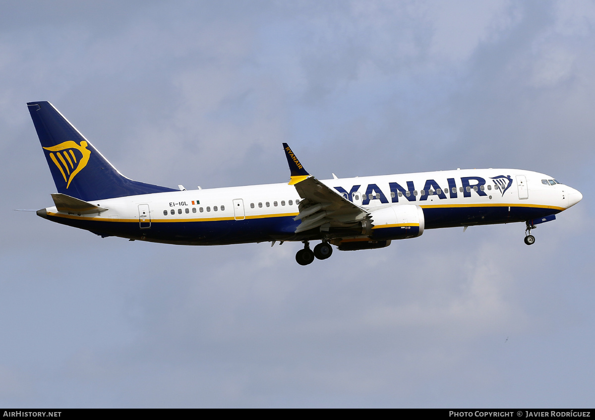 Aircraft Photo of EI-IGL | Boeing 737-8200 Max 200 | Ryanair | AirHistory.net #589821