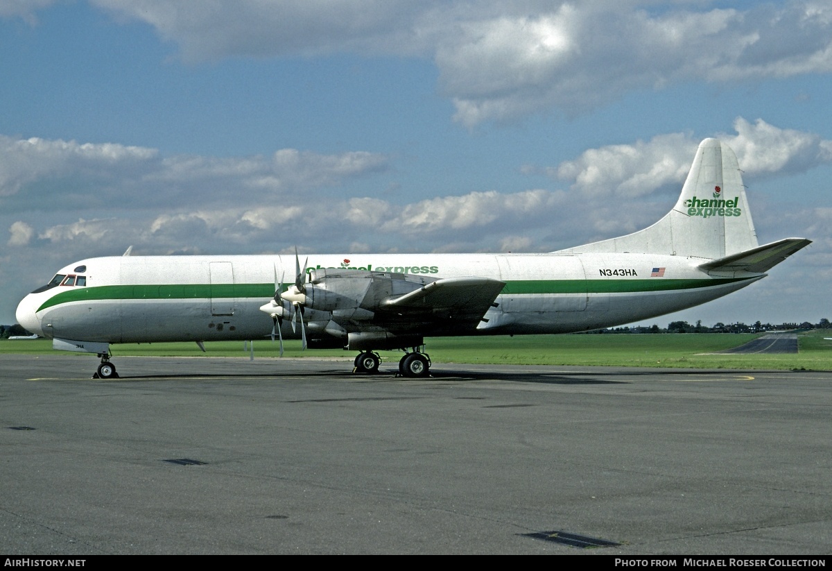 Aircraft Photo of N343HA | Lockheed L-188A(F) Electra | Channel Express | AirHistory.net #589889