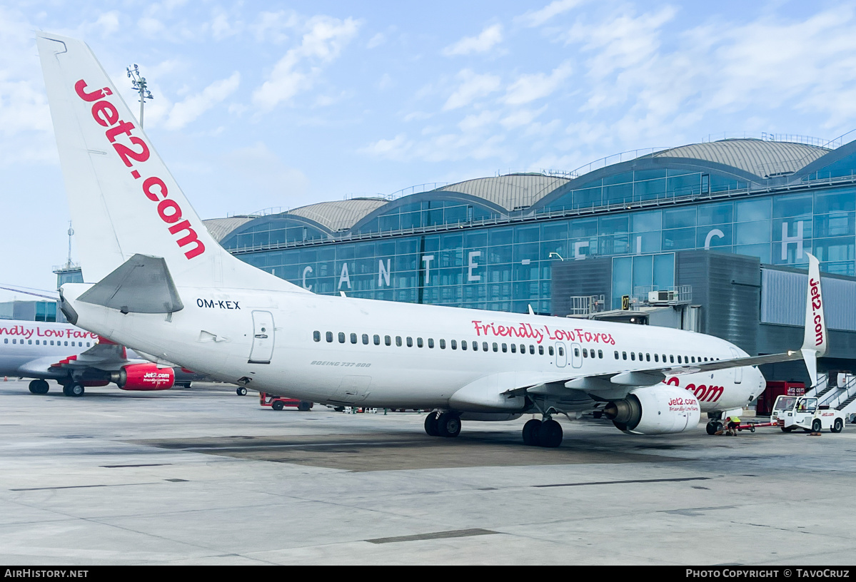 Aircraft Photo of OM-KEX | Boeing 737-8BK | Jet2 | AirHistory.net #589902