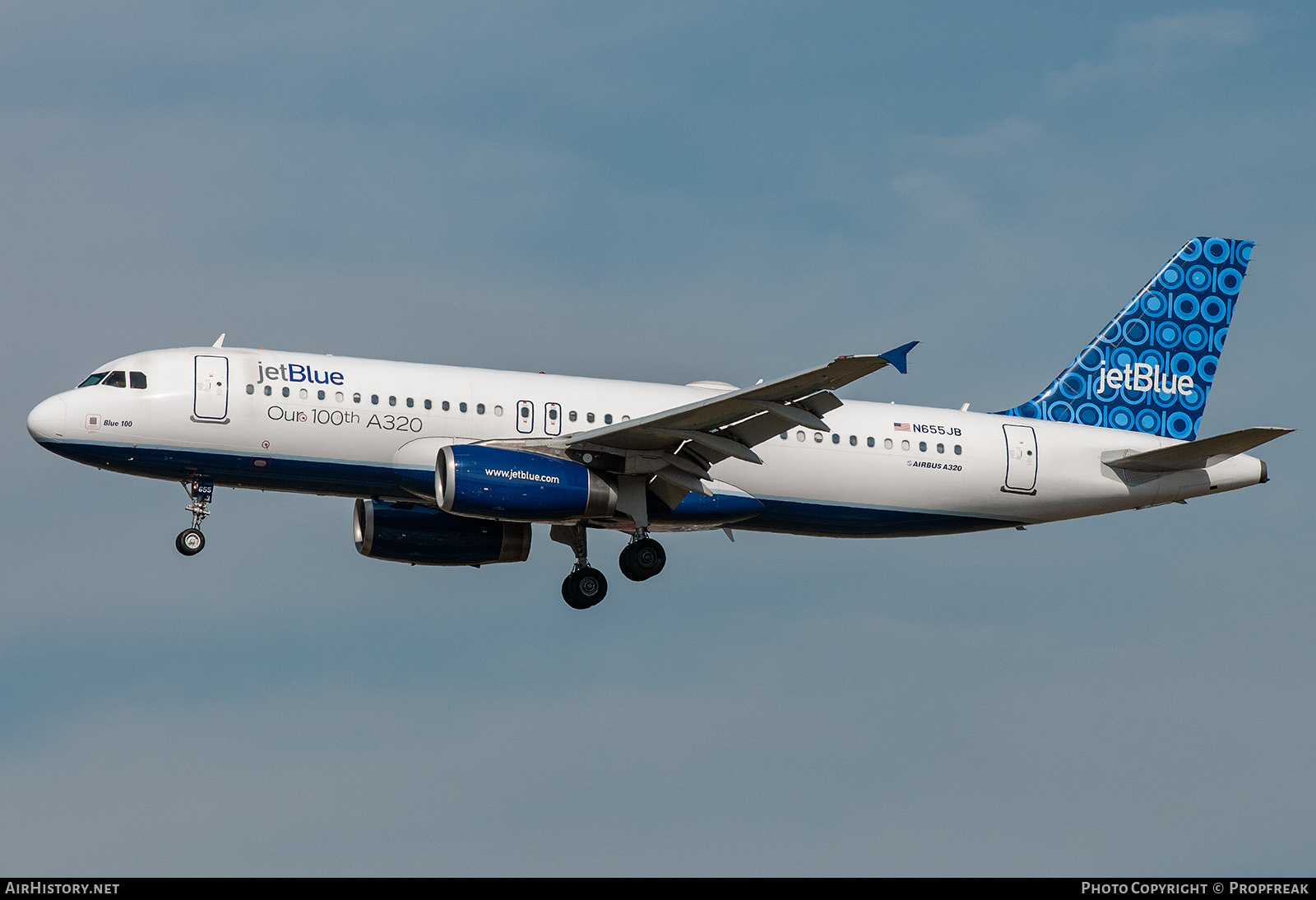 Aircraft Photo of N655JB | Airbus A320-232 | JetBlue Airways | AirHistory.net #589924