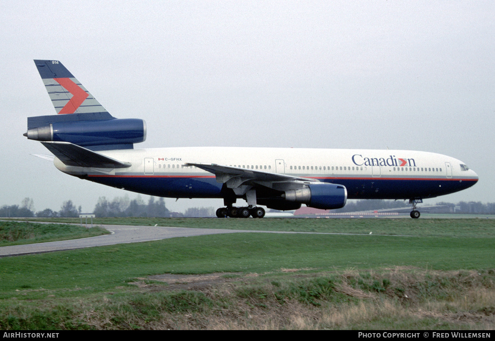 Aircraft Photo of C-GFHX | McDonnell Douglas DC-10-30 | Canadian Airlines | AirHistory.net #590050