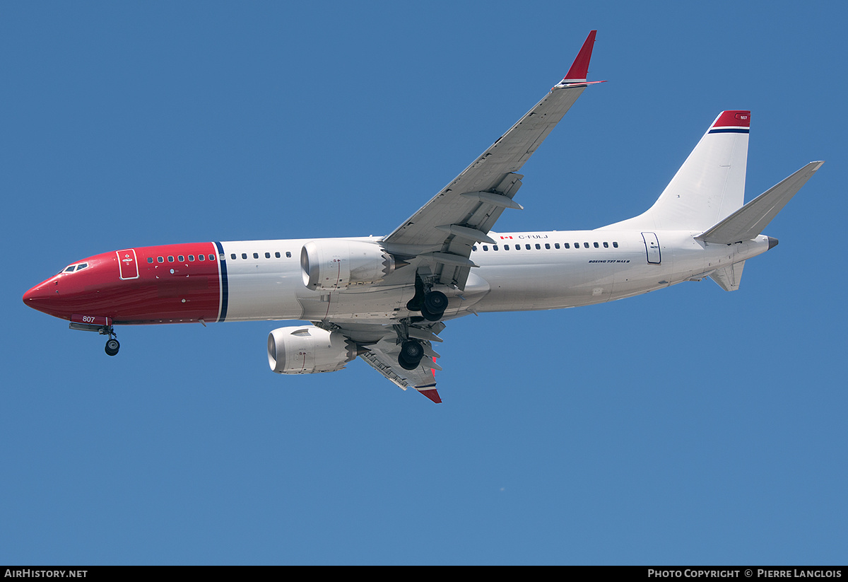 Aircraft Photo of C-FULJ | Boeing 737-8 Max 8 | Norwegian | AirHistory.net #590129
