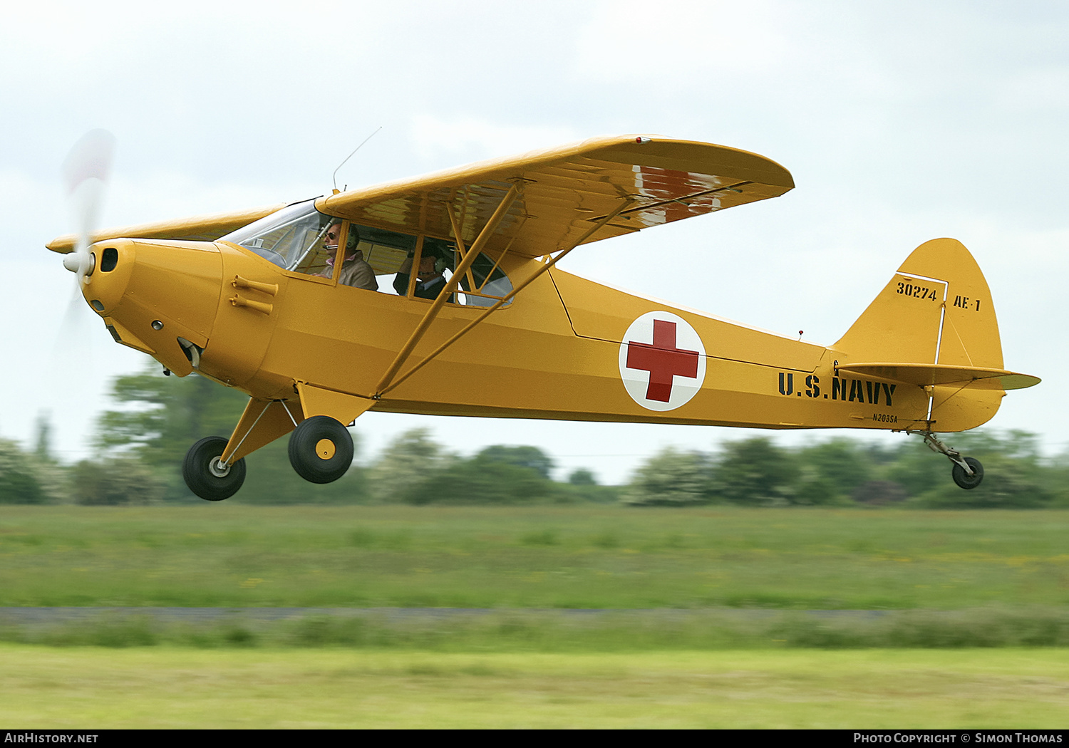 Aircraft Photo of N203SA / 30274 | Piper J-5C Cub Cruiser | USA - Navy | AirHistory.net #590194