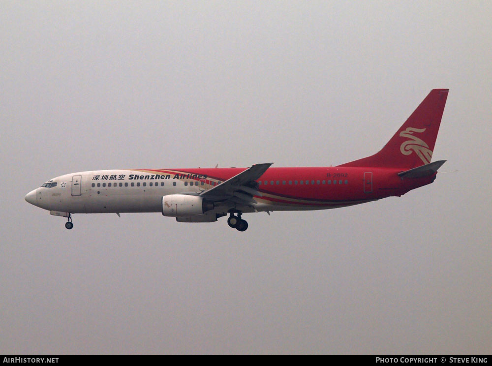 Aircraft Photo of B-2692 | Boeing 737-8Q8 | Shenzhen Airlines | AirHistory.net #590247