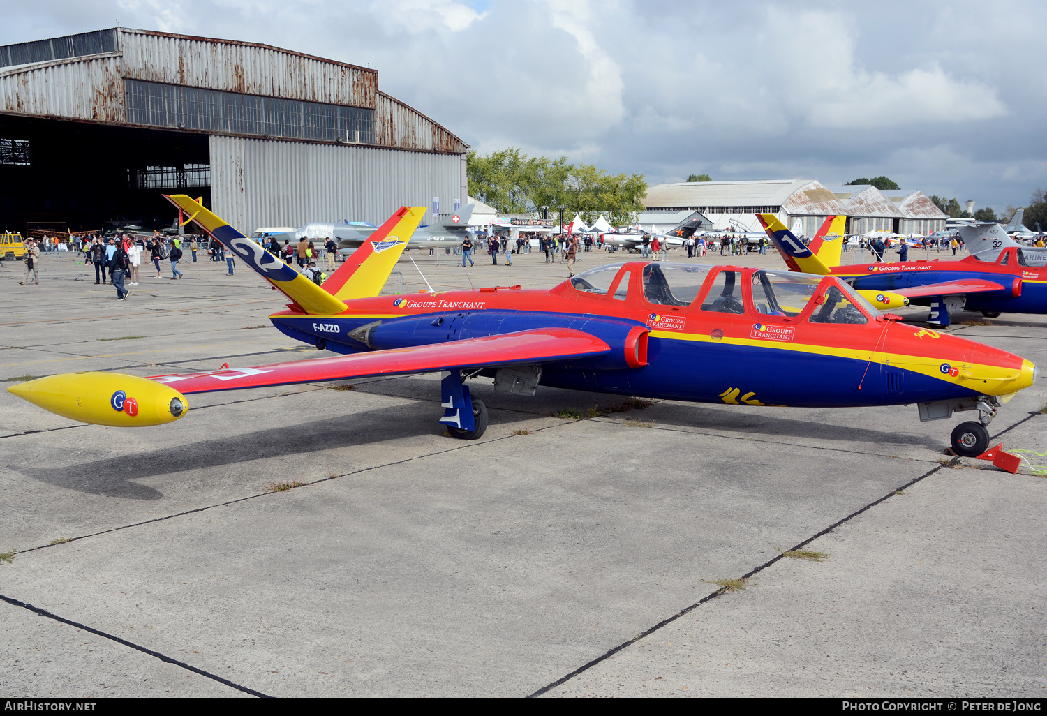 Aircraft Photo of F-AZZD | Fouga CM-170R Magister | Patrouille Tranchant | AirHistory.net #590287