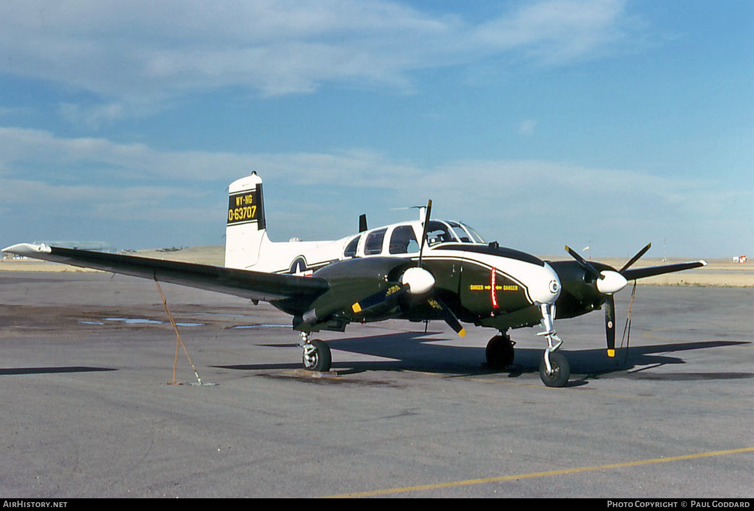 Aircraft Photo of 56-3707 / 0-63707 | Beech U-8D Seminole (50) | USA - Army | AirHistory.net #590289