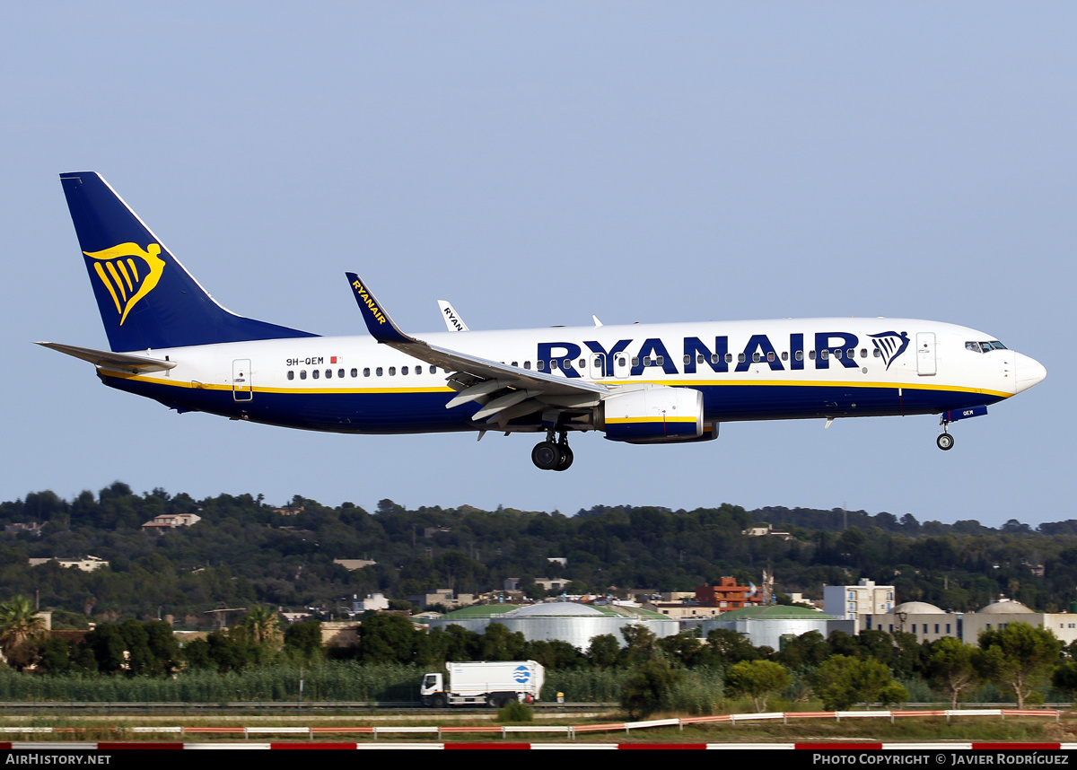 Aircraft Photo of 9H-QEM | Boeing 737-800 | Ryanair | AirHistory.net #590315