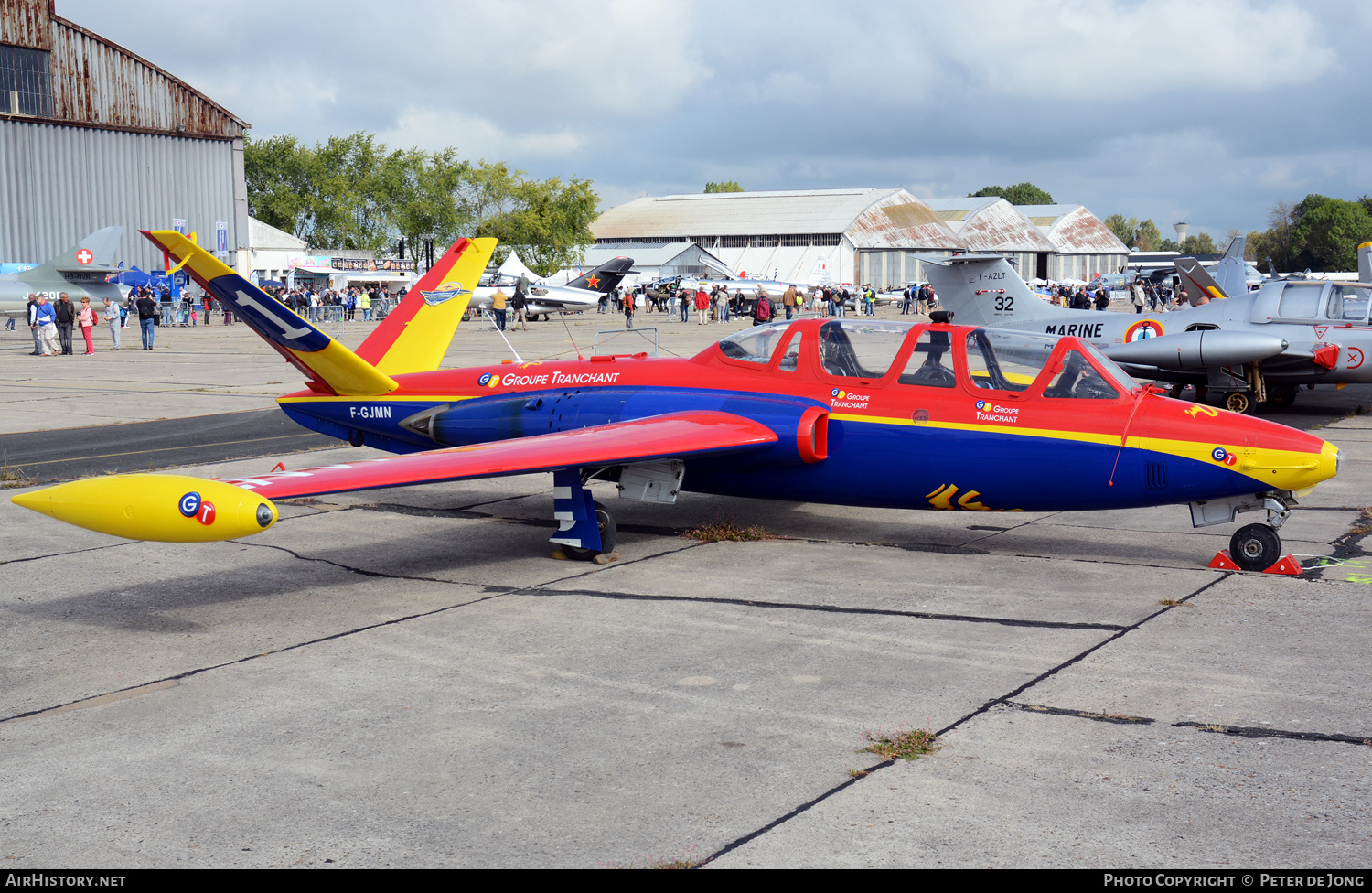 Aircraft Photo of F-GJMN | Fouga CM-170R Magister | Patrouille Tranchant | AirHistory.net #590325