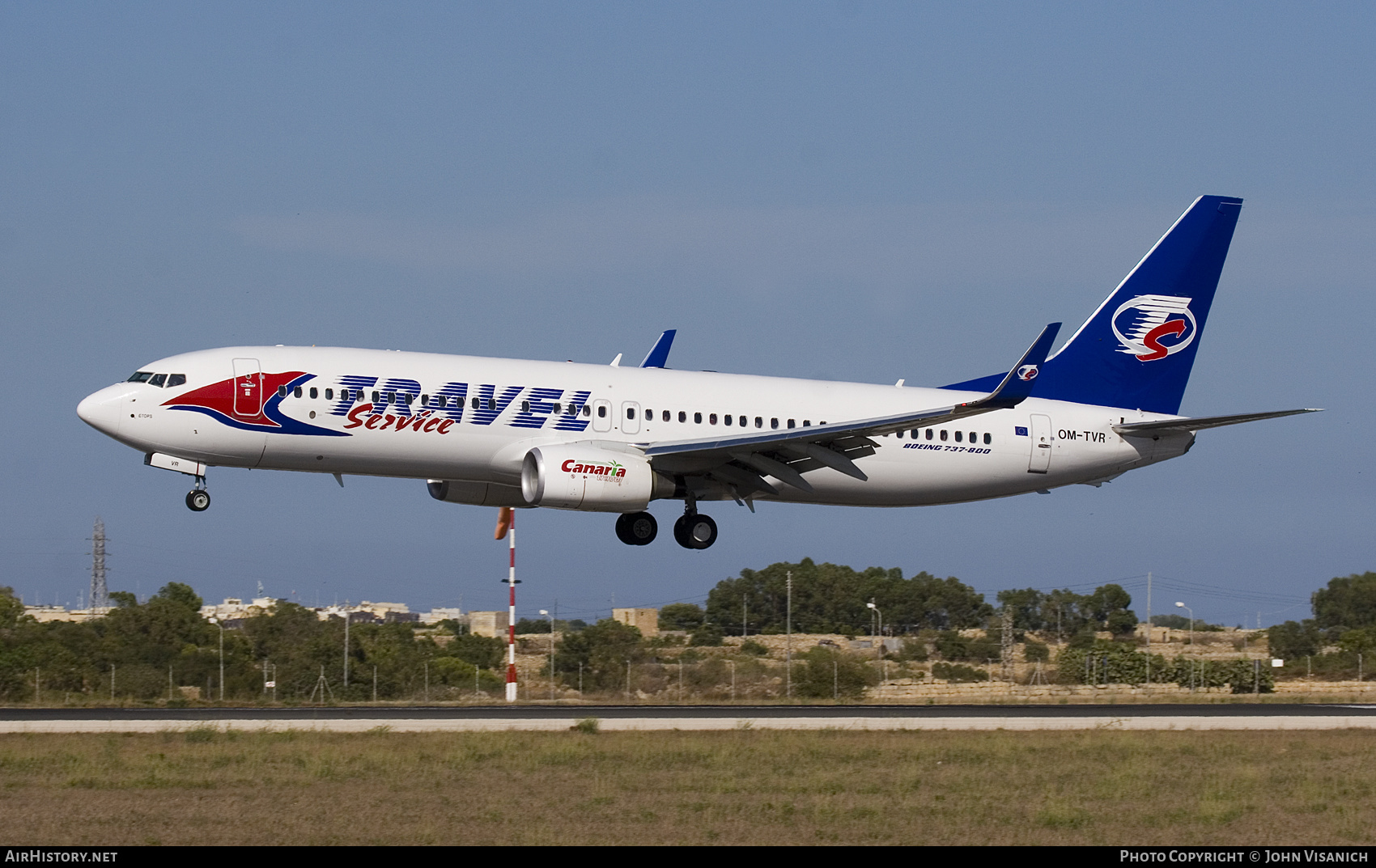 Aircraft Photo of OM-TVR | Boeing 737-86N | Travel Service | AirHistory.net #590379