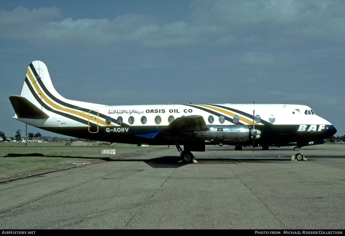 Aircraft Photo of G-AOHV | Vickers 802 Viscount | Oasis Oil | AirHistory.net #590399