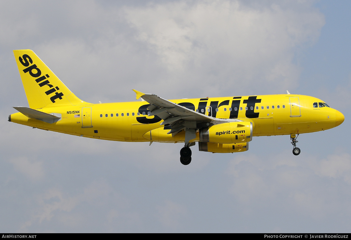 Aircraft Photo of N515NK | Airbus A319-132 | Spirit Airlines | AirHistory.net #590541