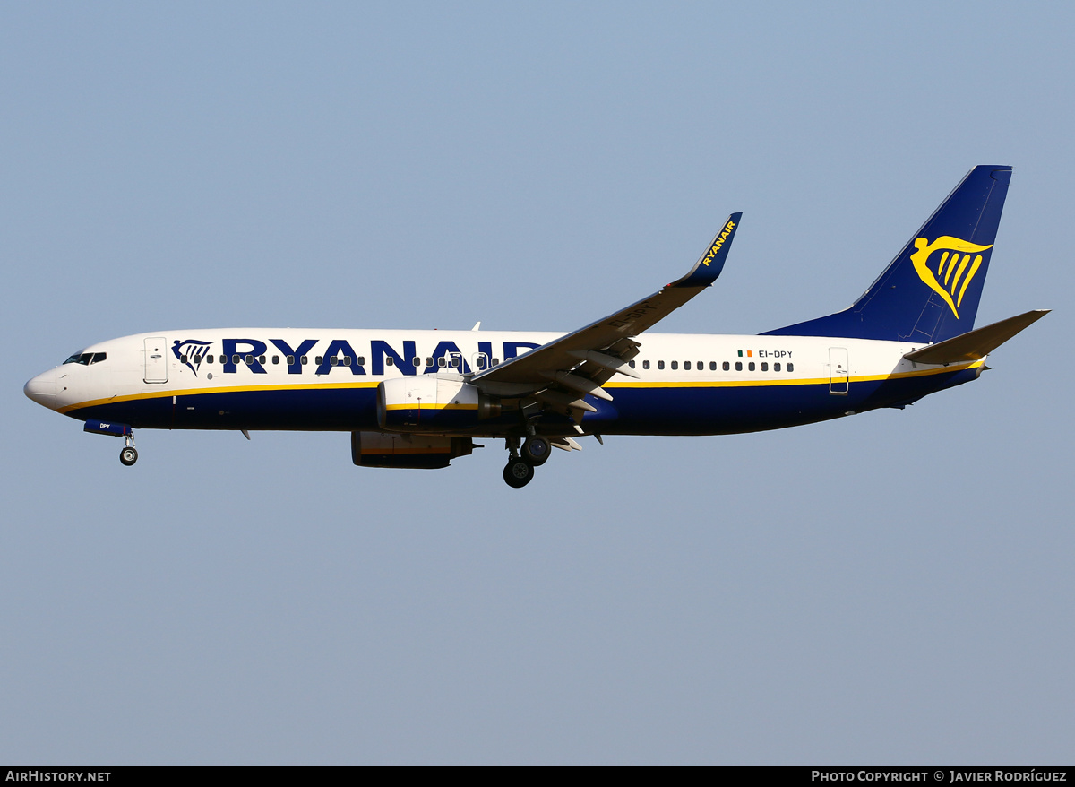 Aircraft Photo of EI-DPY | Boeing 737-8AS | Ryanair | AirHistory.net #590554