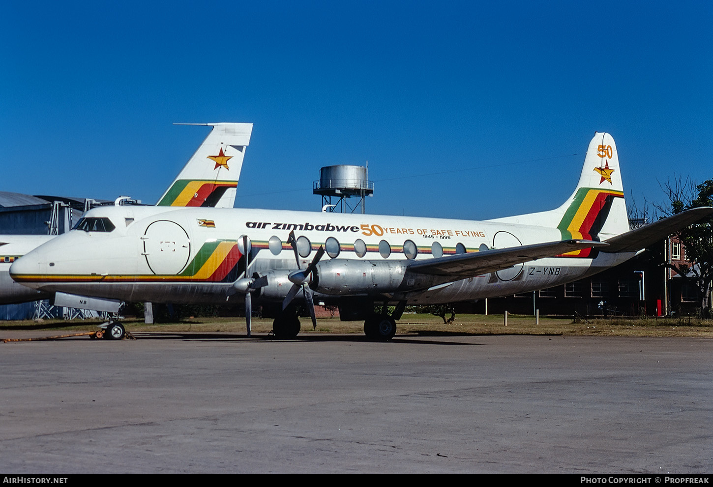 Aircraft Photo of Z-YNB | Vickers 748D Viscount | Air Zimbabwe | AirHistory.net #590709