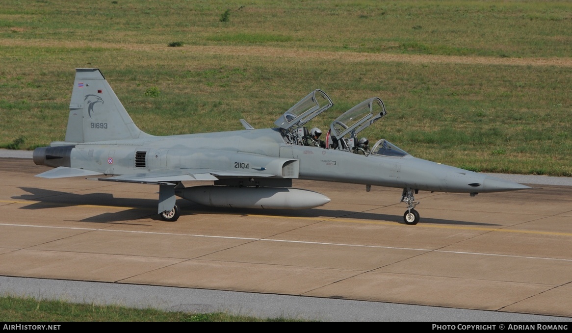 Aircraft Photo of KH18KH2-4/24 / 91693 | Northrop F-5TF Tiger II | Thailand - Air Force | AirHistory.net #590734